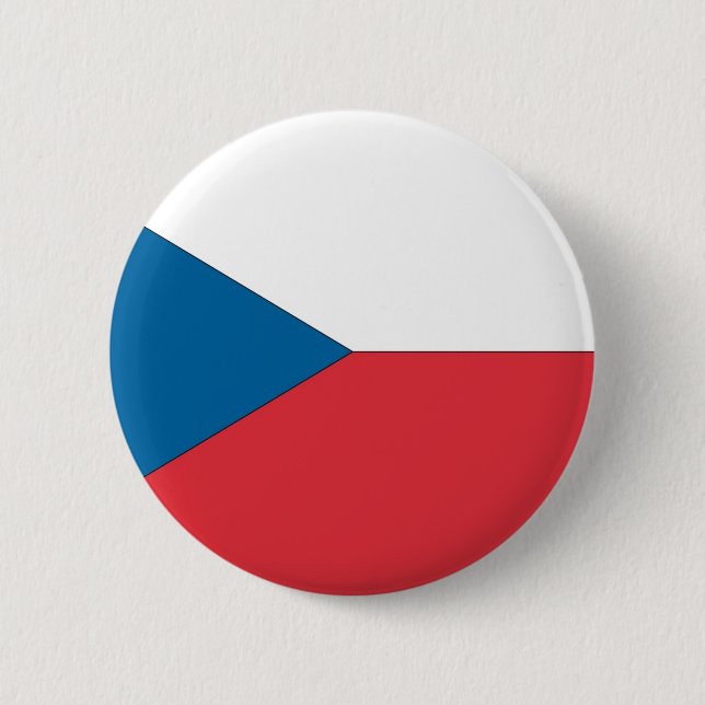 Bóton Redondo 5.08cm Bandeira da República Checa (Frente)