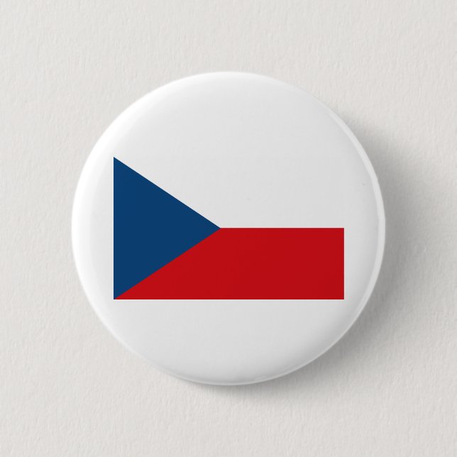 Bóton Redondo 5.08cm Bandeira da República Checa (Frente)
