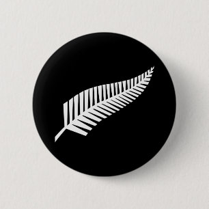 Bóton Redondo 5.08cm bandeira da samambaia prateada (NZ)
