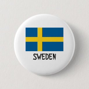 Bóton Redondo 5.08cm Bandeira da suecia