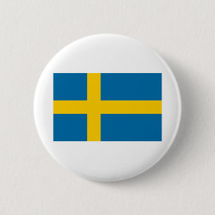 Bóton Redondo 5.08cm Bandeira da Suecia