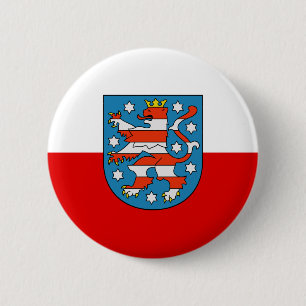 Bóton Redondo 5.08cm Bandeira da Turíngia Pinback Button