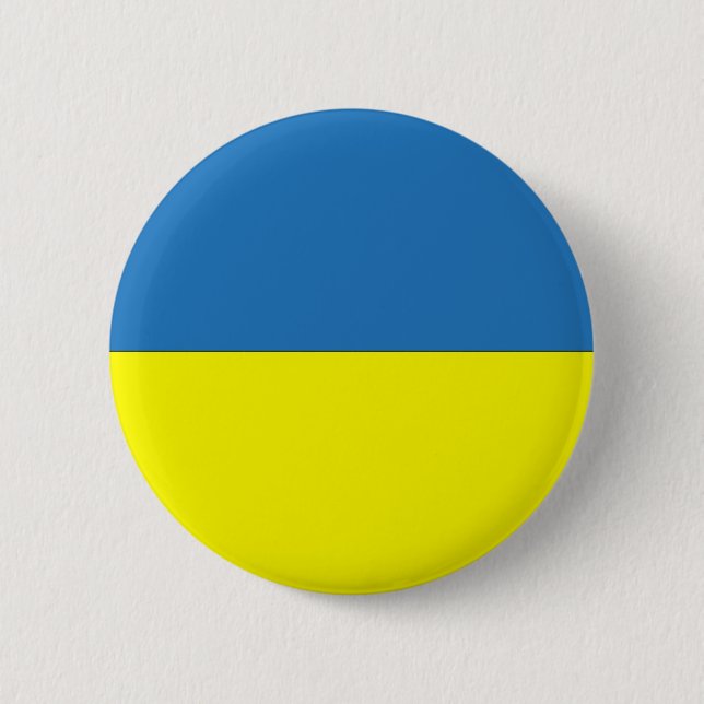 Bóton Redondo 5.08cm Bandeira da Ucrânia (Frente)