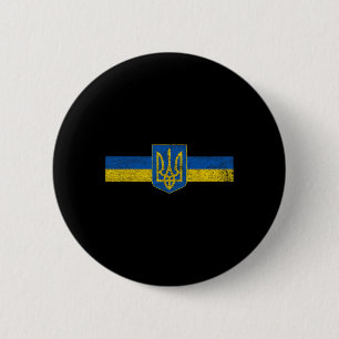 Bóton Redondo 5.08cm Bandeira da Ucrânia e Brasão de Armas Odessa Kiev 