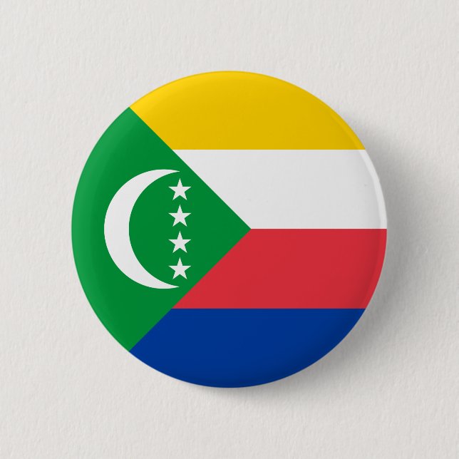 Bóton Redondo 5.08cm Bandeira das Comores (Frente)
