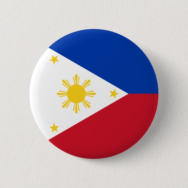 Bóton Redondo 5.08cm Bandeira das Filipinas (Frente)