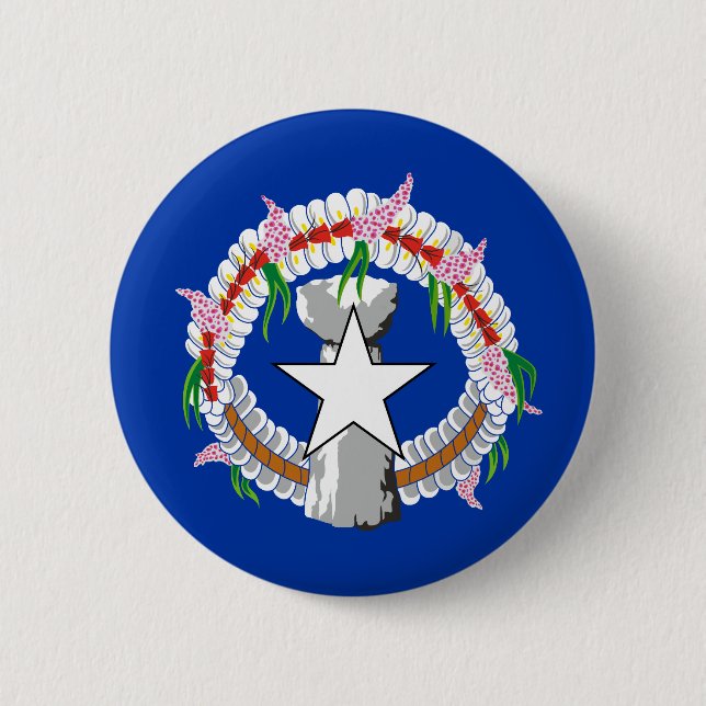 Bóton Redondo 5.08cm Bandeira das Ilhas Marianas do Norte (Frente)