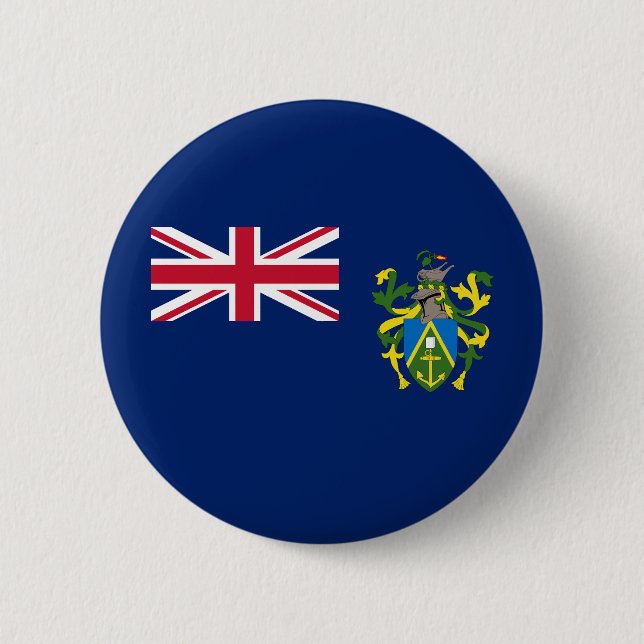 Bóton Redondo 5.08cm Bandeira das Ilhas Pitcairn (Frente)