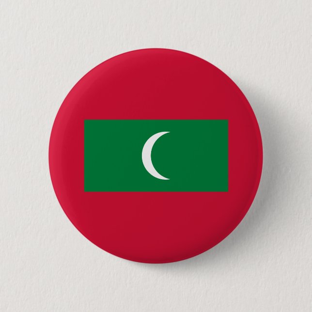 Bóton Redondo 5.08cm Bandeira das Maldivas (Frente)