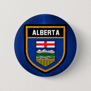 Bóton Redondo 5.08cm Bandeira de Alberta