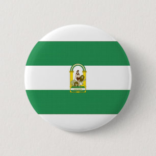 Bóton Redondo 5.08cm Bandeira de Andalucia da espanha