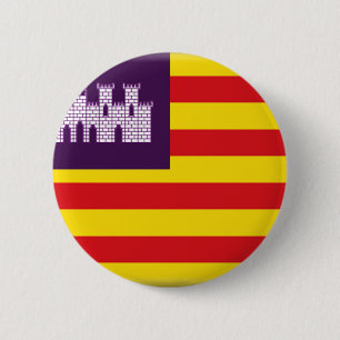 Bóton Redondo 5.08cm Bandeira de Balearic Island (espanha)
