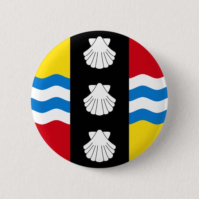 Bóton Redondo 5.08cm Bandeira de Bedfordshire (Frente)