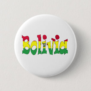 Bóton Redondo 5.08cm Bandeira de Bolívia