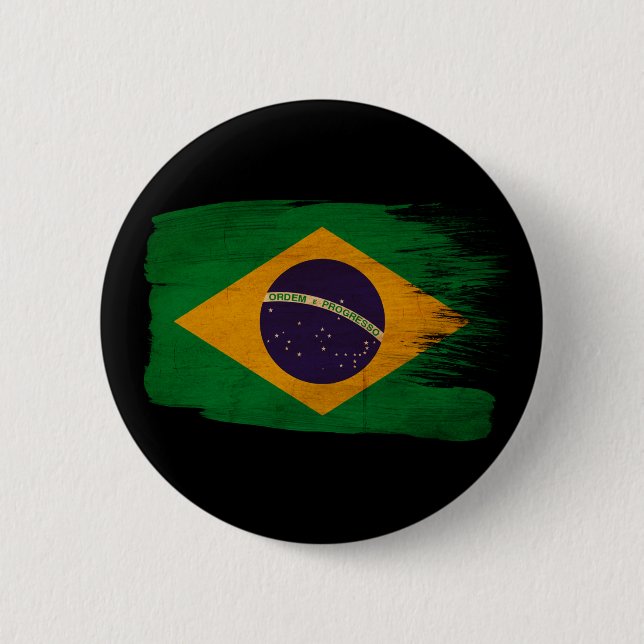 Bóton Redondo 5.08cm Bandeira de Brasil (Frente)