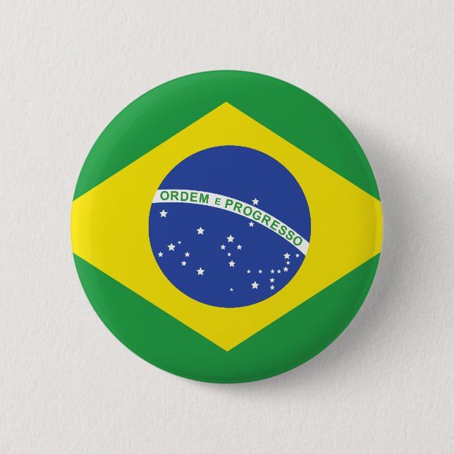 Bóton Redondo 5.08cm Bandeira de Brasil (Frente)