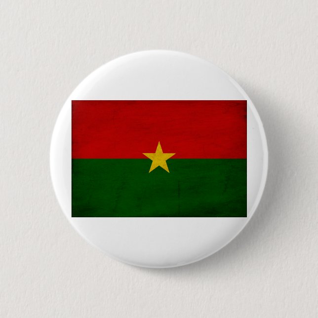 Bóton Redondo 5.08cm Bandeira de Burkina Faso (Frente)