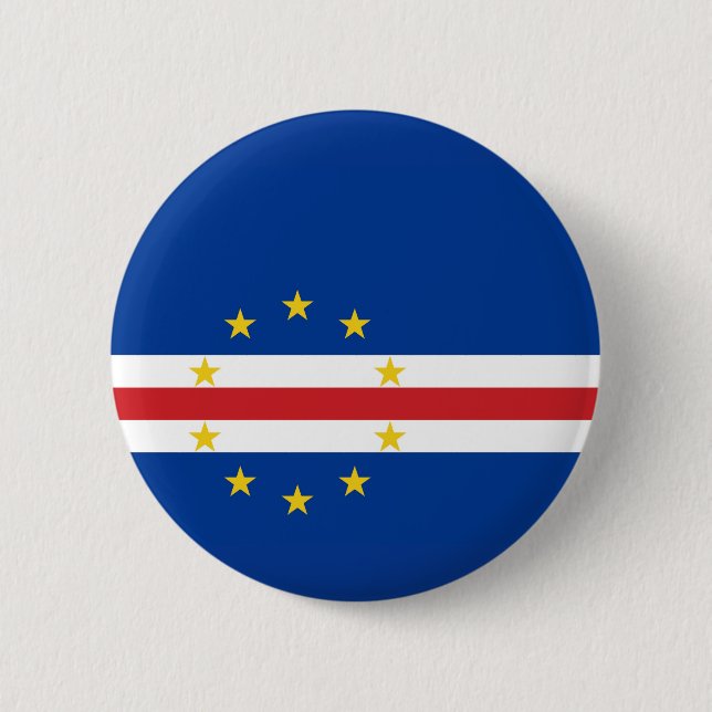 Bóton Redondo 5.08cm Bandeira de Cabo Verde (Frente)