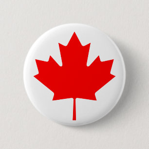 Bóton Redondo 5.08cm Bandeira de Canadá