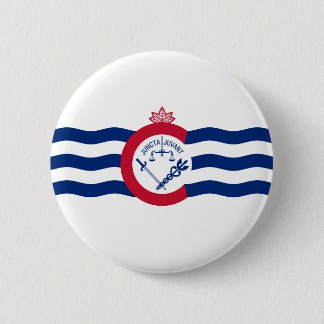 Bóton Redondo 5.08cm Bandeira de Cincinnati (Ohio) (Frente)
