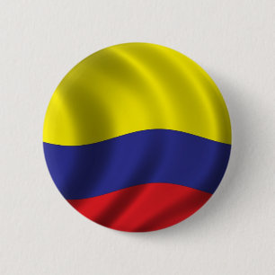 Bóton Redondo 5.08cm Bandeira de Colômbia