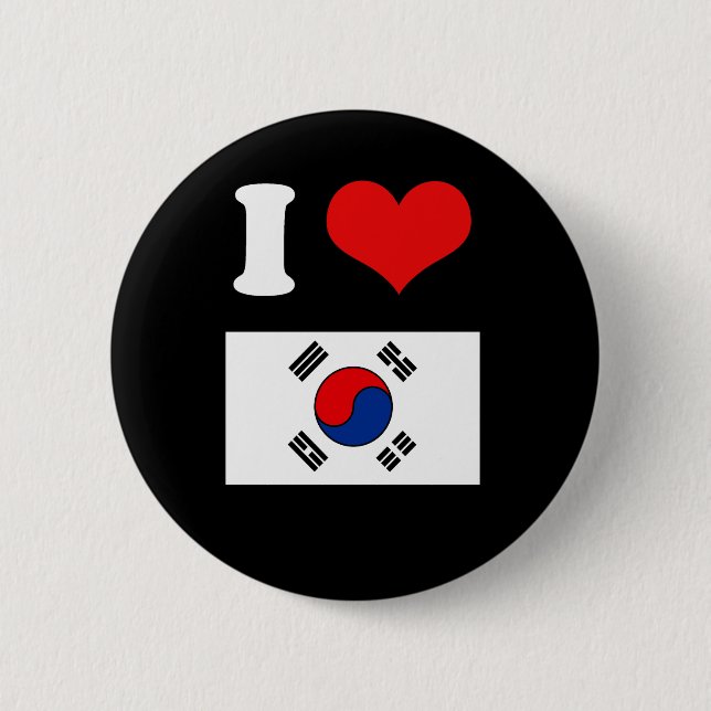 Bóton Redondo 5.08cm Bandeira de Coreia (Frente)