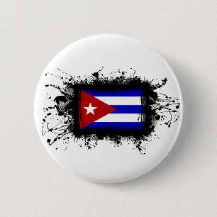 Bóton Redondo 5.08cm Bandeira de Cuba
