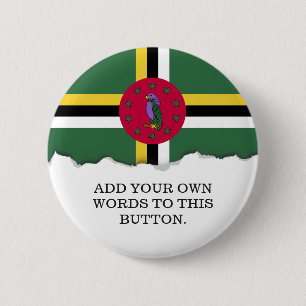 Bóton Redondo 5.08cm Bandeira de Dominica