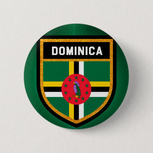 Bóton Redondo 5.08cm Bandeira de Dominica