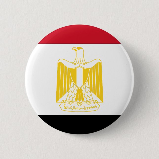 Bóton Redondo 5.08cm Bandeira de Egipto (Frente)