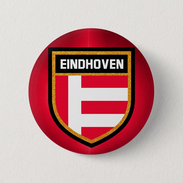 Bóton Redondo 5.08cm Bandeira de Eindhoven (Frente)
