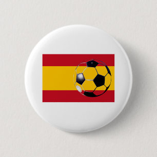 Bóton Redondo 5.08cm Bandeira de Espanha de bola de futebol2 O MUSEUM Z