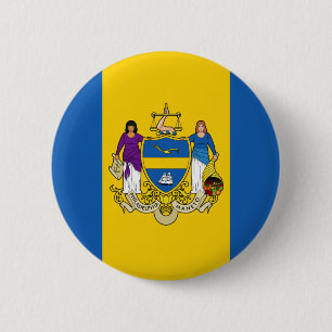 Bóton Redondo 5.08cm Bandeira de Filadélfia, Botão Pinback da Pensilv