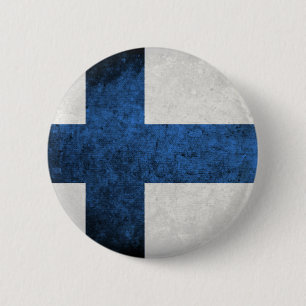 Bóton Redondo 5.08cm Bandeira de Finlandia