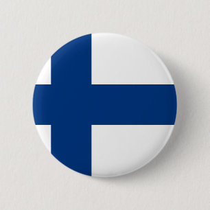 Bóton Redondo 5.08cm Bandeira de Finlandia - Suomen Lippu -