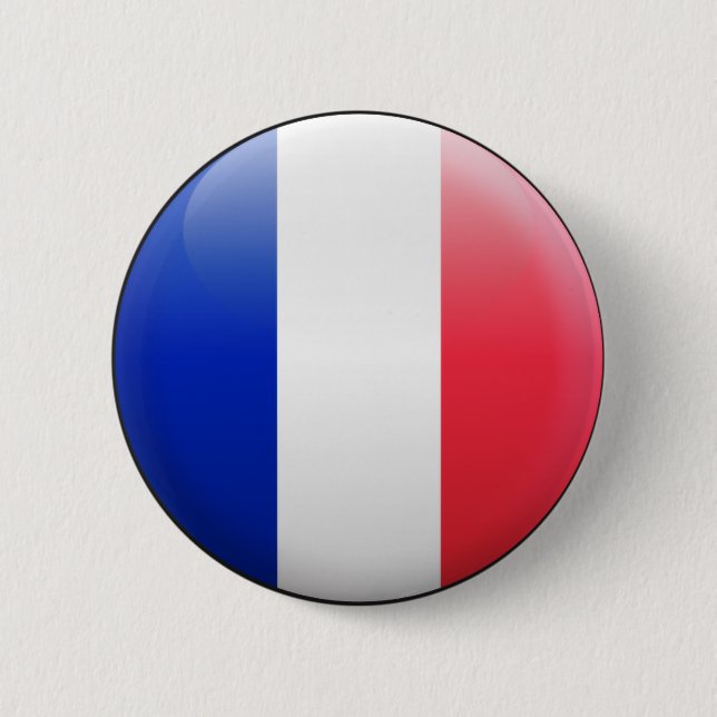 Bóton Redondo 5.08cm Bandeira de France (Frente)