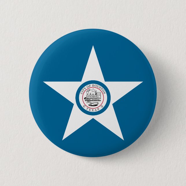 Bóton Redondo 5.08cm Bandeira de Houston, Texas Button (Frente)