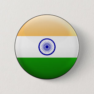 Bóton Redondo 5.08cm Bandeira de India