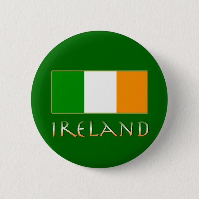 Bóton Redondo 5.08cm Bandeira de Ireland (Frente)
