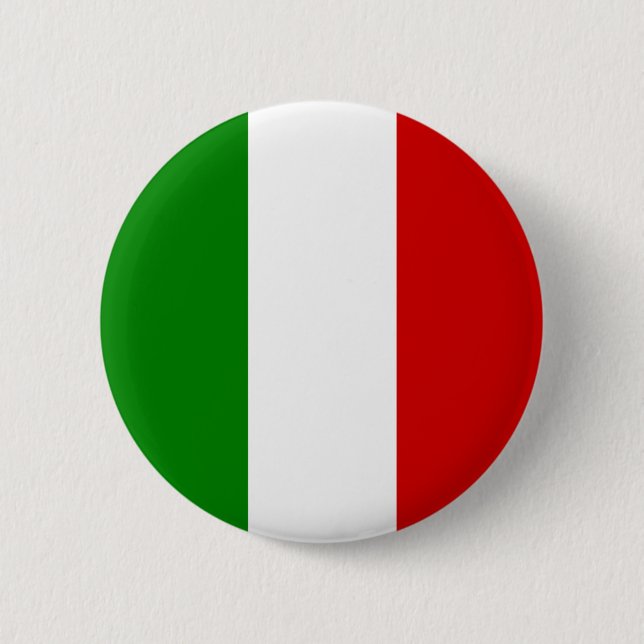 Bóton Redondo 5.08cm Bandeira de Italia - botão italiano (Frente)