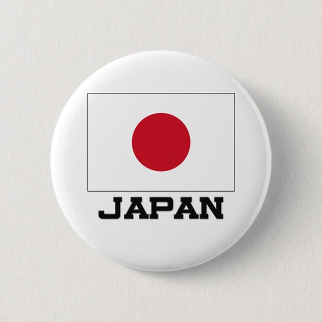 Bóton Redondo 5.08cm Bandeira de Japão (Frente)