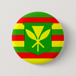 Bóton Redondo 5.08cm Bandeira de Kanaka Maoli