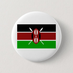 Bóton Redondo 5.08cm Bandeira de Kenya