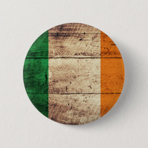 Bóton Redondo 5.08cm Bandeira de madeira de Ireland