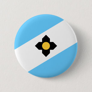 Bóton Redondo 5.08cm Bandeira de Madison, Wisconsin Pinback Button
