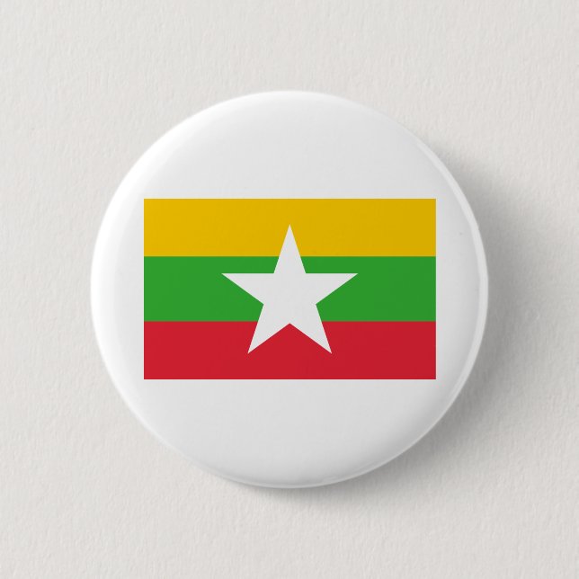 Bóton Redondo 5.08cm Bandeira de Mianmar (Frente)