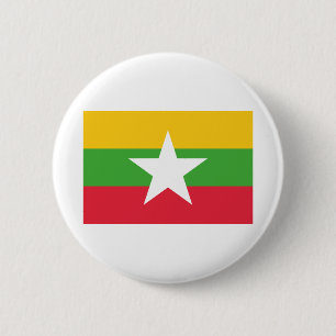 Bóton Redondo 5.08cm Bandeira de Mianmar