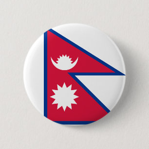 Bóton Redondo 5.08cm Bandeira de Nepal