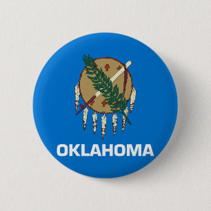 Bóton Redondo 5.08cm Bandeira de Oklahoma