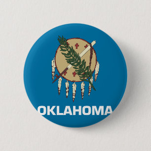 Bóton Redondo 5.08cm Bandeira de Oklahoma
